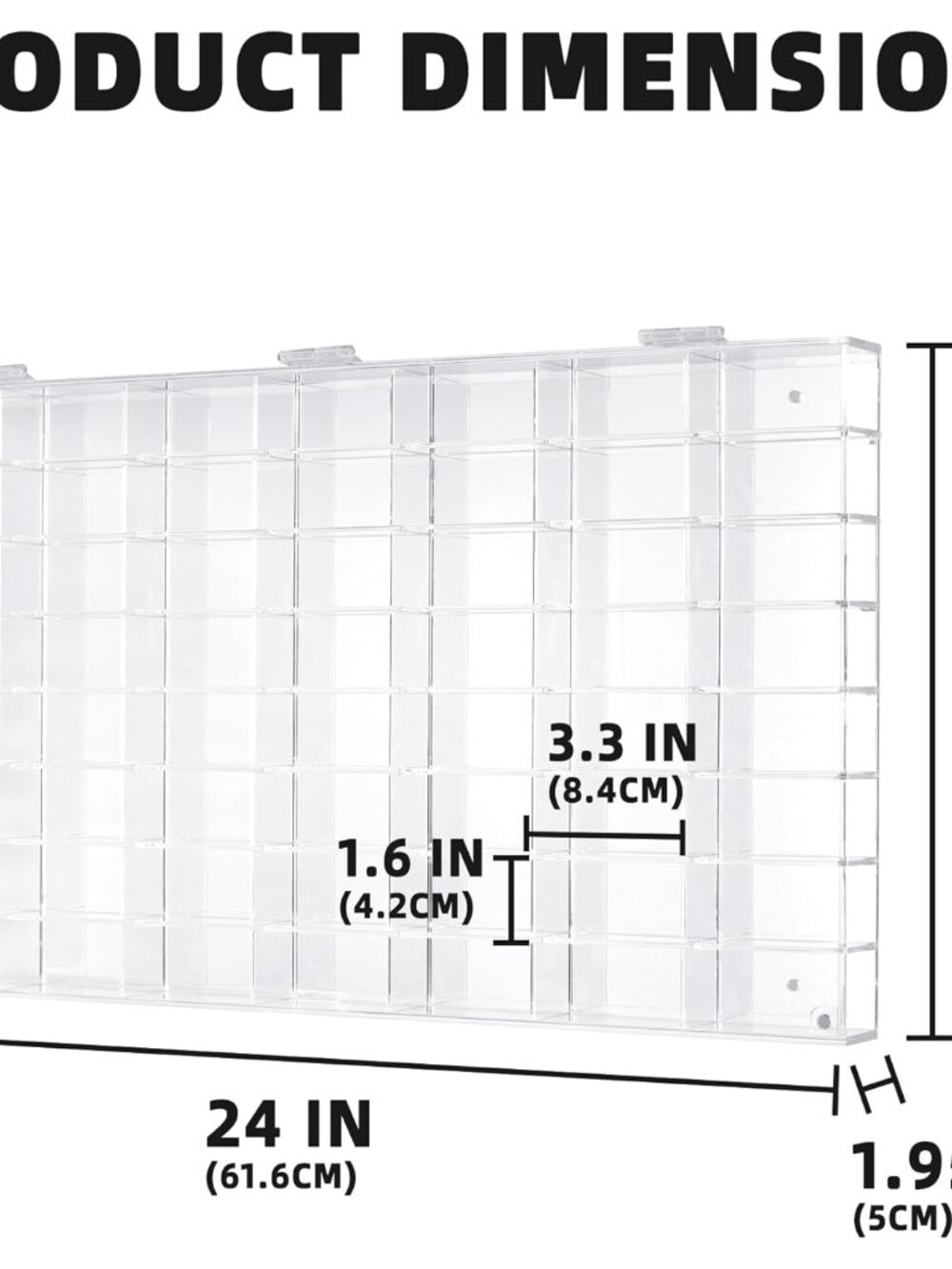 Clear Display Case Wall Cabinet for Hot Small Toy Wheels 1/64 Scale Matchbox Toy - Picture 3 of 9
